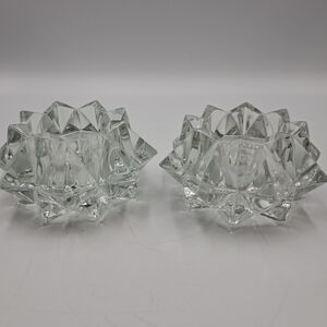 Crystal Glass Tealight Candle Holders